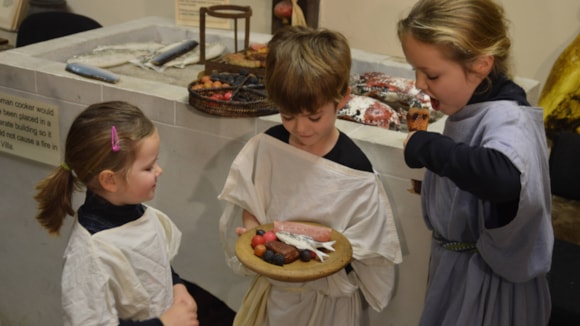 Children taking part in craft activities. 