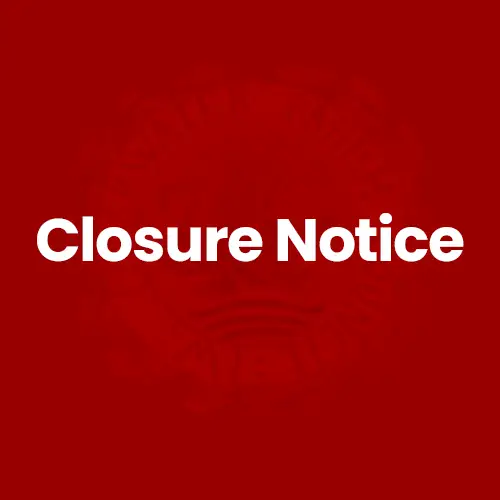Closure Notice Graphic