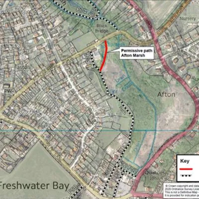 gift to nature Map of Afton Marsh showing footpath closure